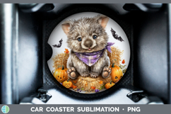 GorgeousSafari Bandana Halloween Car Coaster design.