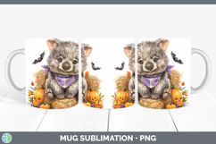 GorgeousSafari Bandana Halloween Mug Wrap design.