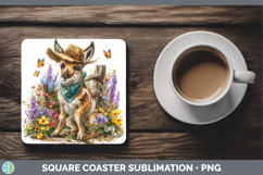 GorgeousSafari Bandana Summer Square Coaster design.