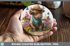 GorgeousSafari Bandana Summer Round Coaster design.