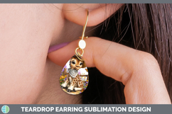 GorgeousSafari Bandana Summer Teardrop Earrings design.
