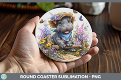 GorgeousSafari Bandana Summer Round Coaster design.