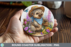 GorgeousSafari Bandana Summer Round Coaster design.