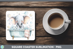 GorgeousSafari Bathtub Square Coaster design.