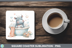 GorgeousSafari Bathtub Square Coaster design.
