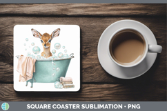 GorgeousSafari Bathtub Square Coaster design.