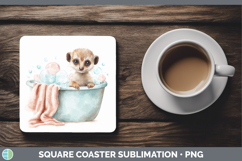 GorgeousSafari Bathtub Square Coaster design.