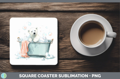 GorgeousSafari Bathtub Square Coaster design.