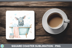 GorgeousSafari Bathtub Square Coaster design.