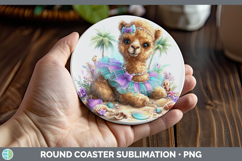 GorgeousSafari Beach Round Coaster design.