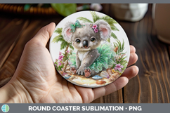 GorgeousSafari Beach Round Coaster design.