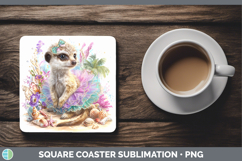 GorgeousSafari Beach Square Coaster design.
