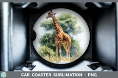 GorgeousSafari Botanicals Car Coaster design.