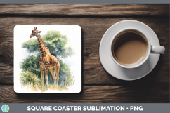 GorgeousSafari Botanicals Square Coaster design.