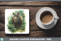 GorgeousSafari Botanicals Square Coaster design.