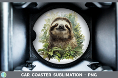GorgeousSafari Botanicals Car Coaster design.