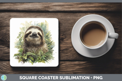 GorgeousSafari Botanicals Square Coaster design.