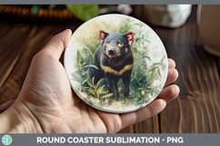 GorgeousSafari Botanicals Round Coaster design.