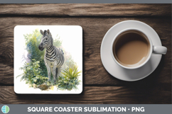 GorgeousSafari Botanicals Square Coaster design.