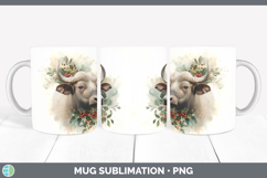 GorgeousSafari Christmas Botanicals Mug Wrap design.