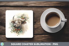 GorgeousSafari Christmas Botanicals Square Coaster design.