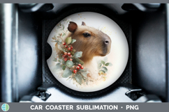 GorgeousSafari Christmas Botanicals Car Coaster design.