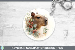 GorgeousSafari Christmas Botanicals Keychain design.