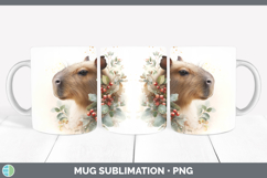 GorgeousSafari Christmas Botanicals Mug Wrap design.
