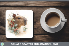 GorgeousSafari Christmas Botanicals Square Coaster design.