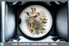 GorgeousSafari Christmas Botanicals Car Coaster design.