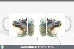 GorgeousSafari Christmas Botanicals Mug Wrap design.