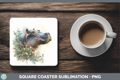 GorgeousSafari Christmas Botanicals Square Coaster design.