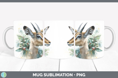 GorgeousSafari Christmas Botanicals Mug Wrap design.