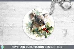 GorgeousSafari Christmas Botanicals Keychain design.