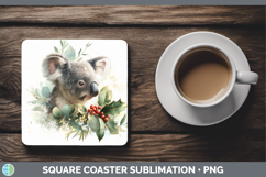 GorgeousSafari Christmas Botanicals Square Coaster design.