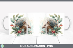 GorgeousSafari Christmas Botanicals Mug Wrap design.