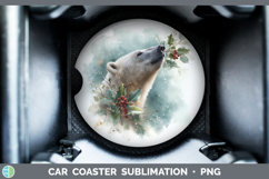 GorgeousSafari Christmas Botanicals Car Coaster design.