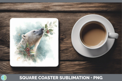 GorgeousSafari Christmas Botanicals Square Coaster design.