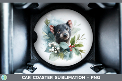 GorgeousSafari Christmas Botanicals Car Coaster design.