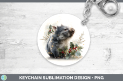 GorgeousSafari Christmas Botanicals Keychain design.