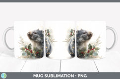 GorgeousSafari Christmas Botanicals Mug Wrap design.