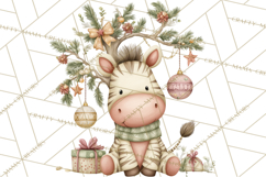 Safari Christmas Clipart, Jungle Animal PNG Tropical Clipart Product Image 5