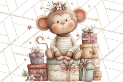 Safari Christmas Clipart, Jungle Animal PNG Tropical Clipart Product Image 2