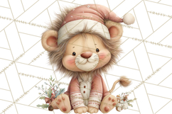 Safari Christmas Clipart, Jungle Animal PNG Tropical Clipart Product Image 5
