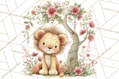 Safari Christmas Clipart, Jungle Animal PNG Tropical Clipart Product Image 4