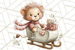 Safari Christmas Clipart, Jungle Animal PNG Tropical Clipart Product Image 5