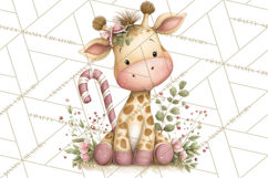 Safari Christmas Clipart, Jungle Animal PNG Tropical Clipart Product Image 5