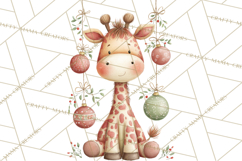 Safari Christmas Clipart, Jungle Animal PNG Tropical Clipart Product Image 2
