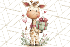 Safari Christmas Clipart, Jungle Animal PNG Tropical Clipart Product Image 4