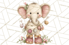 Safari Christmas Clipart, Jungle Animal PNG Tropical Clipart Product Image 5